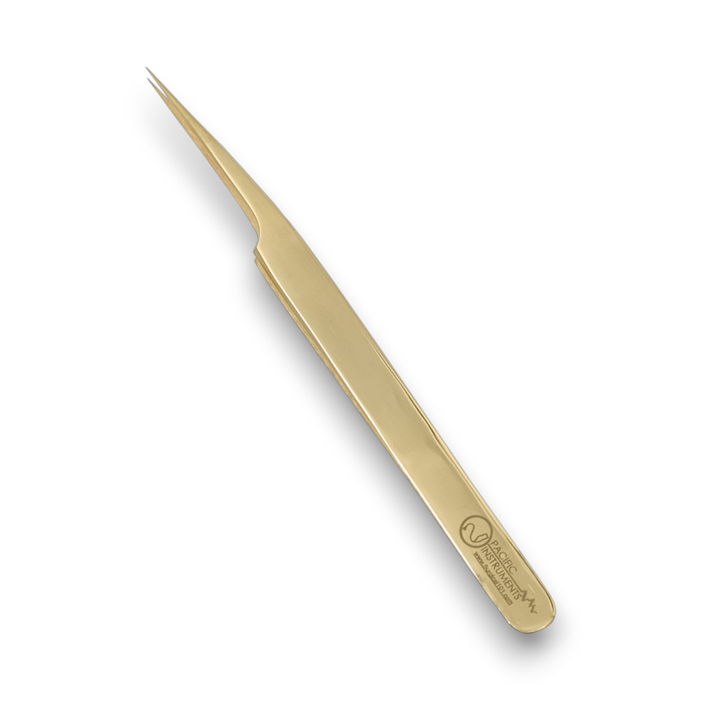 9 Professional Eyelash Tweezer - Gold Plated - Image 1